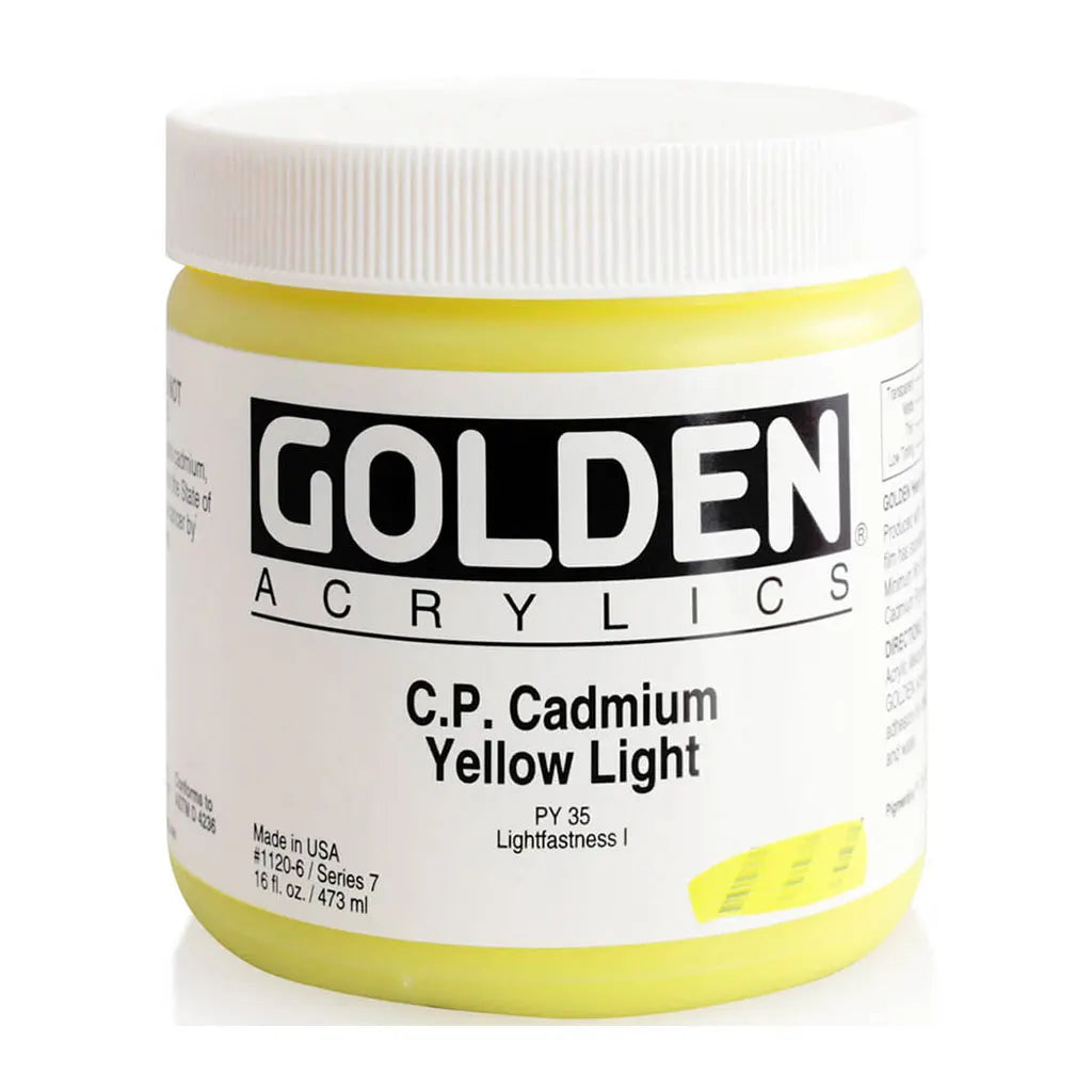 Golden Heavy Body Acrylic 16oz Cadmium Yellow Light S7