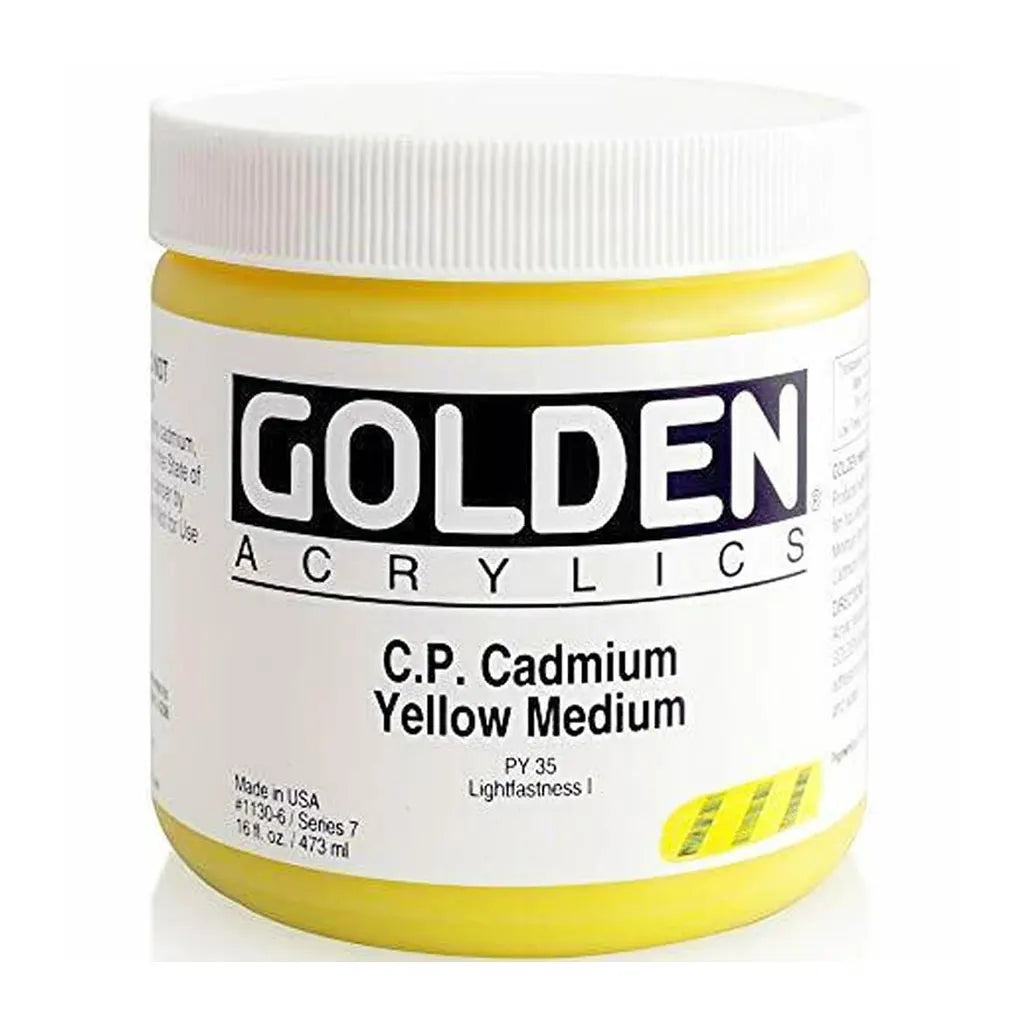 Golden Heavy Body Acrylic 16oz Cadmium Yellow Medium S7