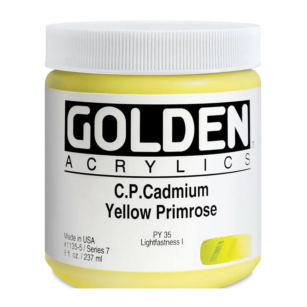 Golden Heavy Body Acrylic 8oz Cadmium Yellow Primrose S7