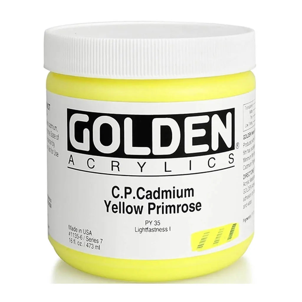 Golden Heavy Body Acrylic 16oz Cadmium Yellow Primrose S7