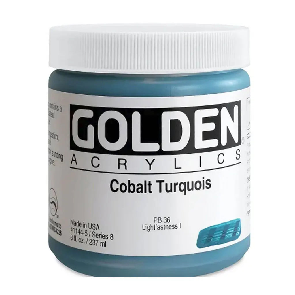 Golden Heavy Body Acrylic 8oz Cobalt Turquoise S8