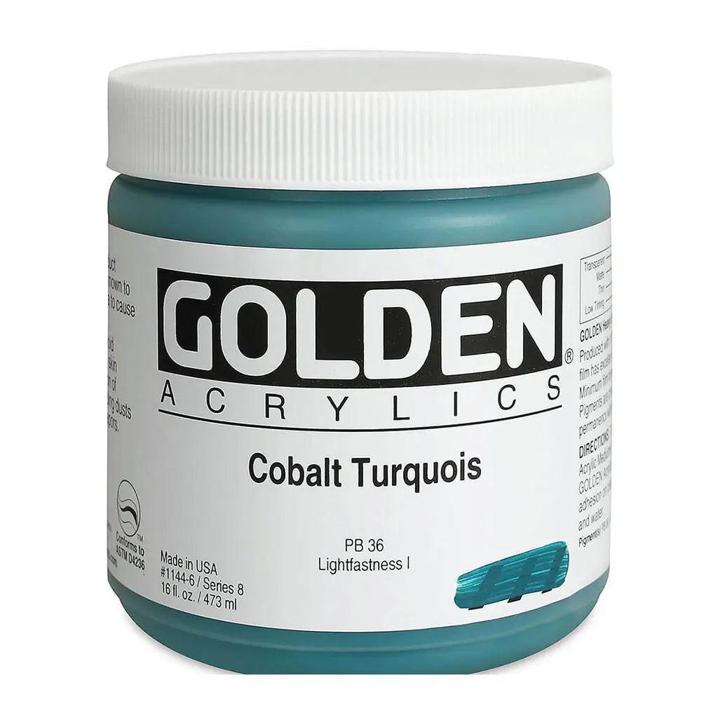 Golden Heavy Body Acrylic 16oz Cobalt Turquoise S8