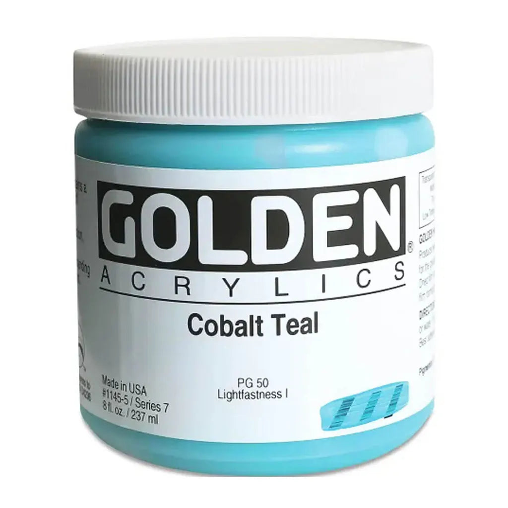 Golden Heavy Body Acrylic 8oz Cobalt Teal S7