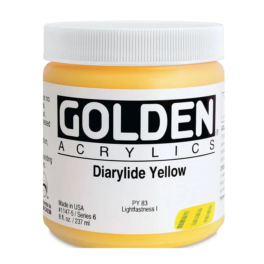 Golden Heavy Body Acrylic 8oz Diarylide Yellow S6