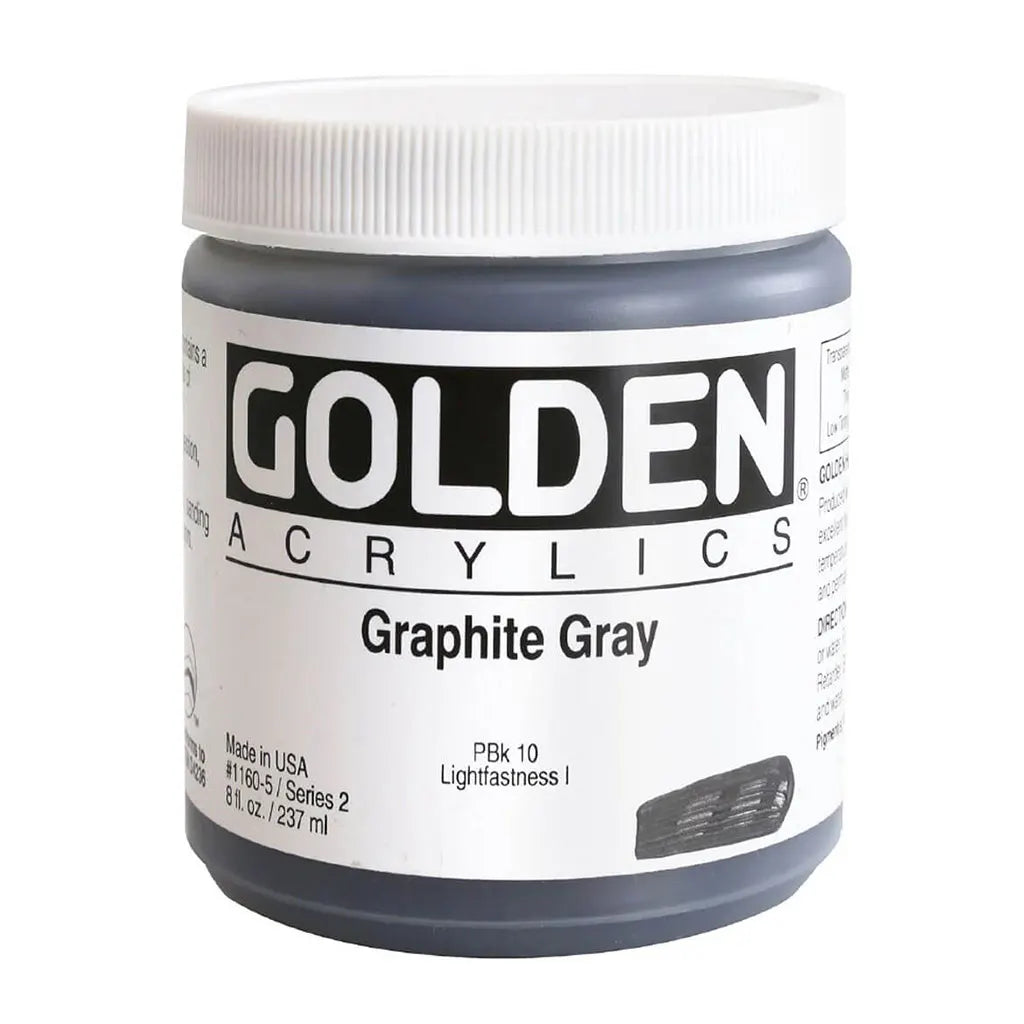 Golden Heavy Body Acrylic 8oz Graphite Gray S2