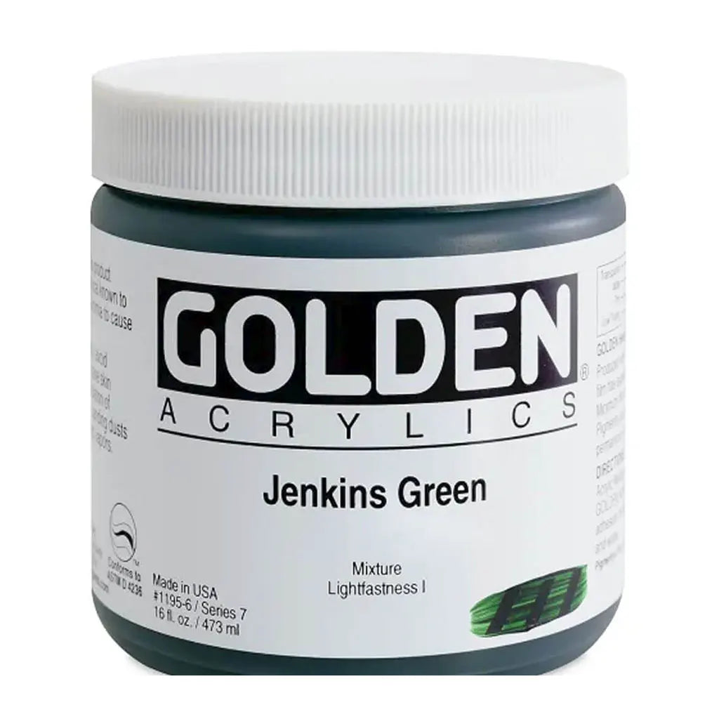 Golden Heavy Body Acrylic 16oz Jenkins Green S7