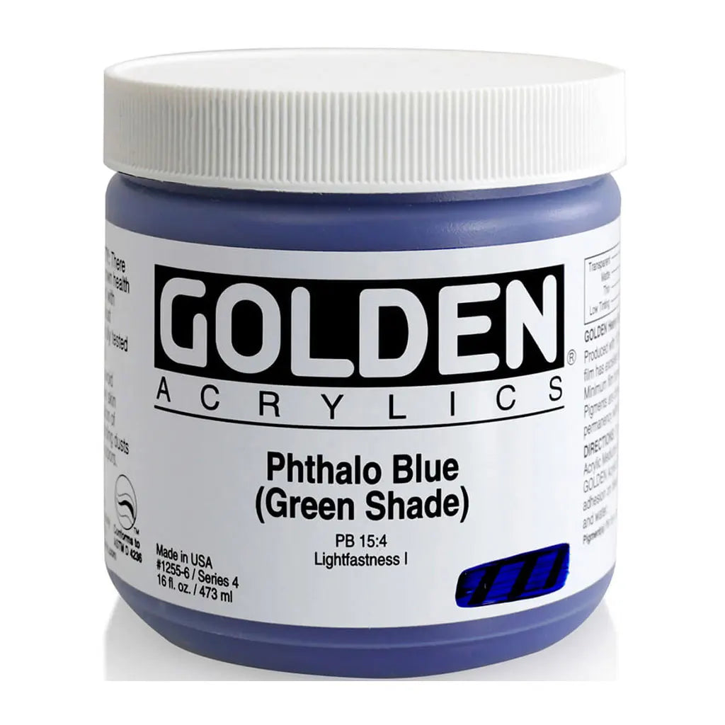Golden Heavy Body Acrylic 16oz Phthalo Blue (Green Shade) S4
