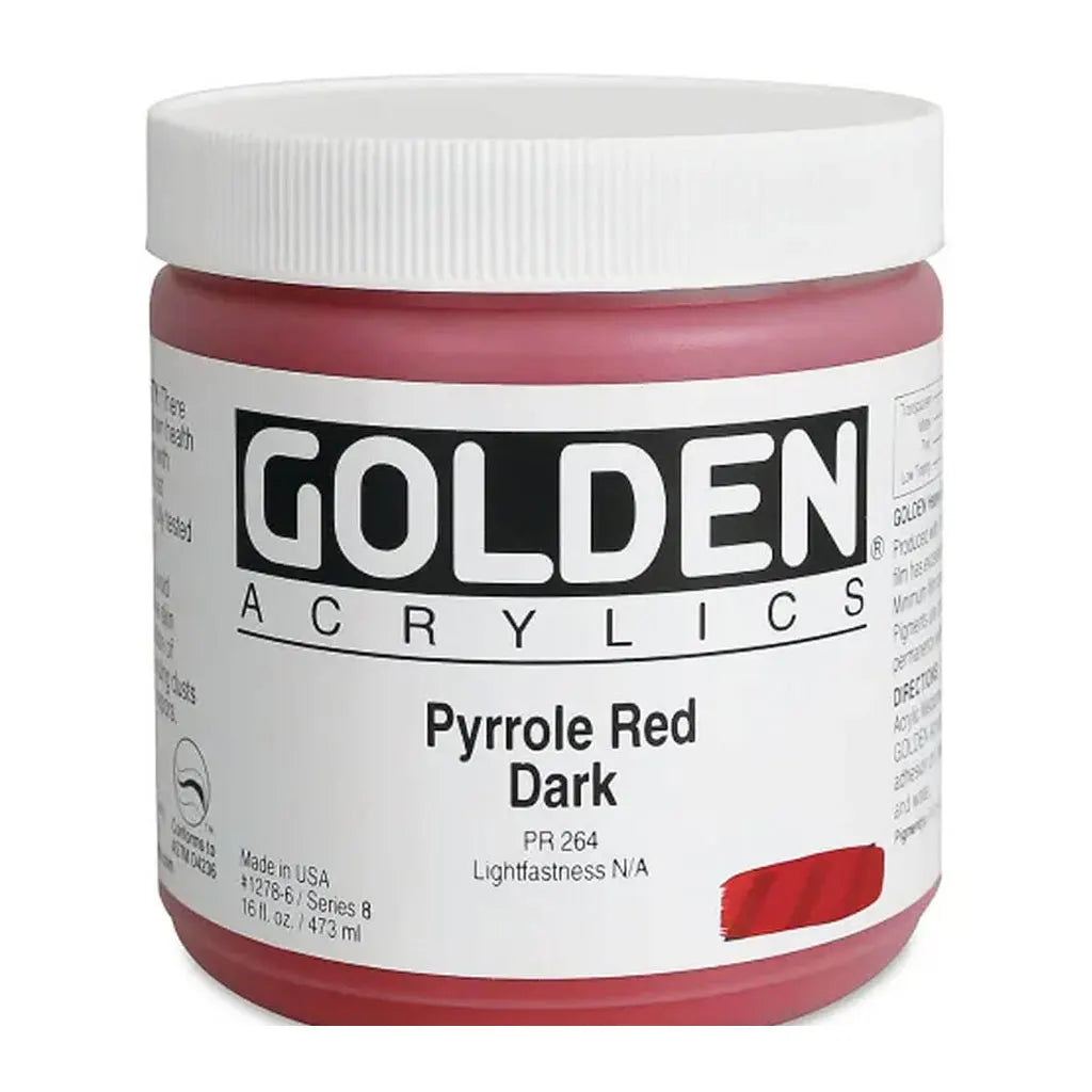 Golden Heavy Body Acrylic 16oz Pyrrole Dark S8