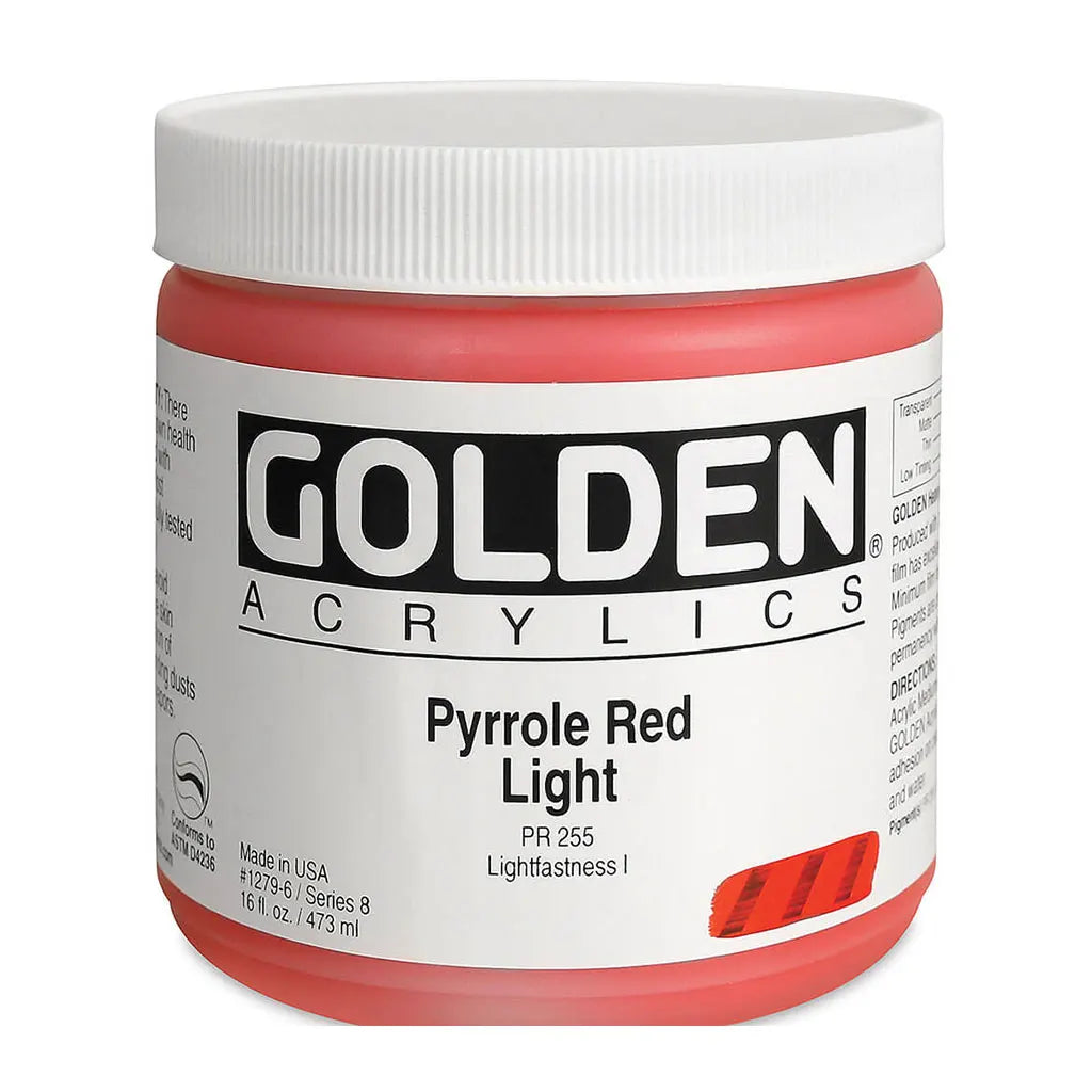 Golden Heavy Body Acrylic 16oz Pyrrole Red Light S8
