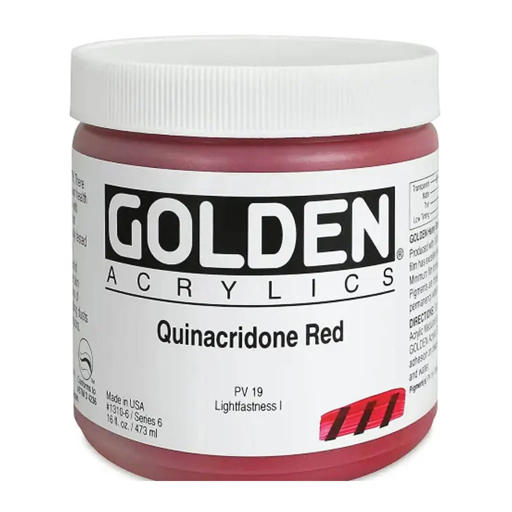 Golden Heavy Body Acrylic 16oz Quinacridone Red S8