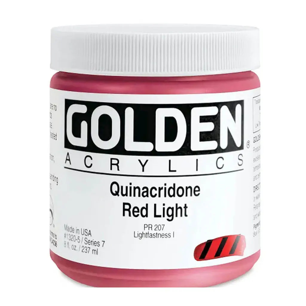 Golden Heavy Body Acrylic 8oz Quinacridine Red Light S7