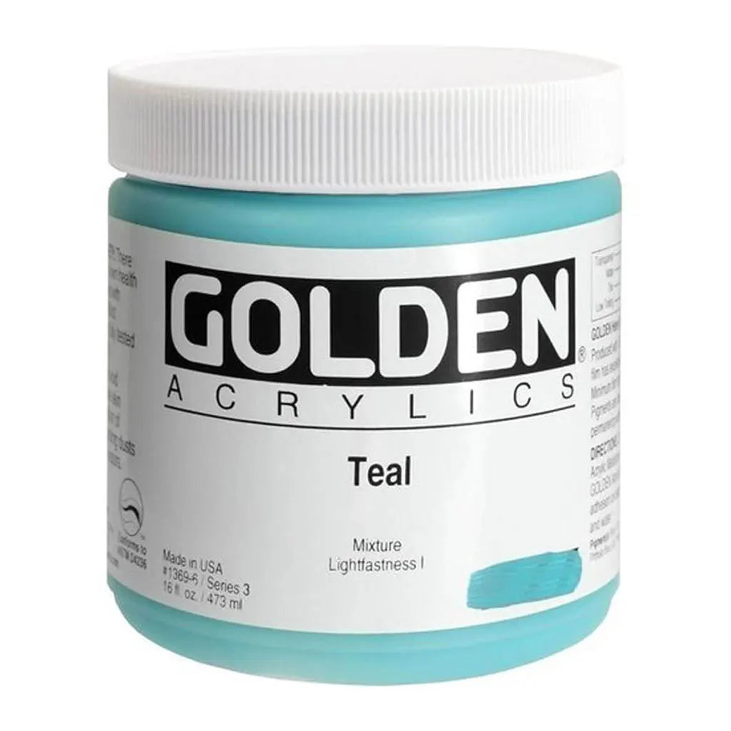Golden Heavy Body Acrylic 16oz Teal S3