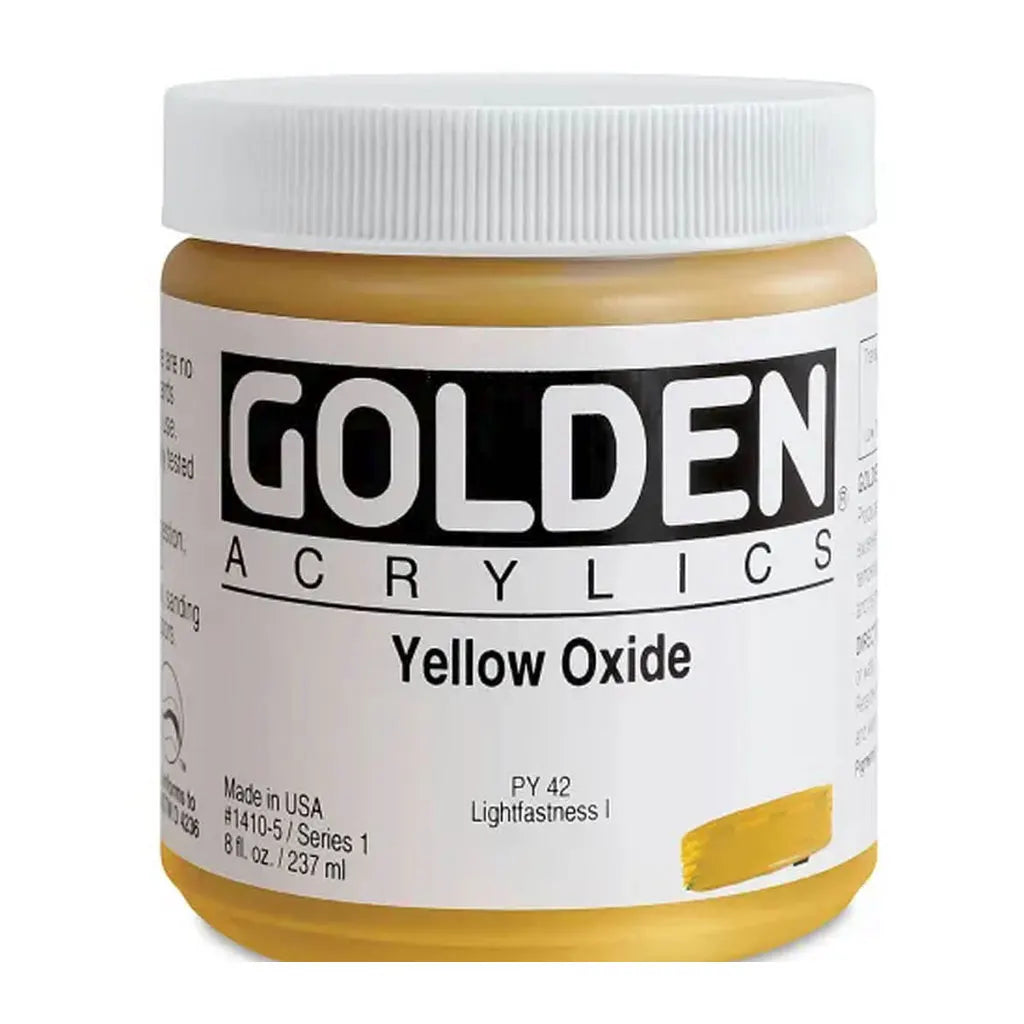 Golden Heavy Body Acrylic 8oz Yellow Oxide S1