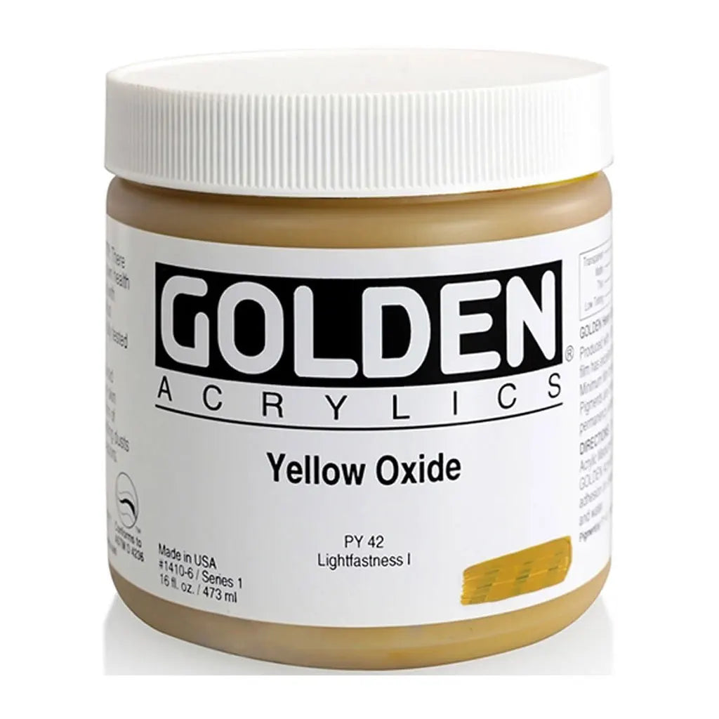 Golden Heavy Body Acrylic 16oz Yellow Oxide S1