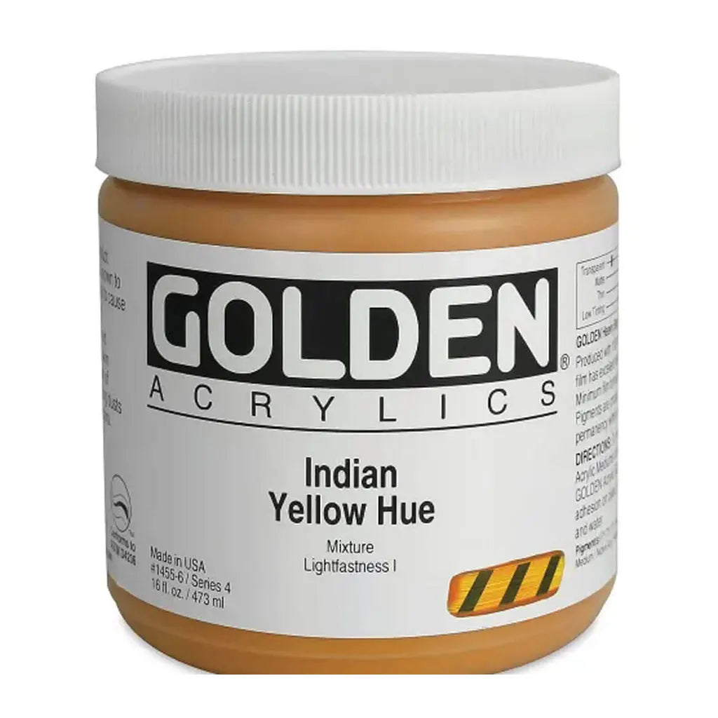Golden Heavy Body Acrylic 16oz Indian Yellow Hue S4