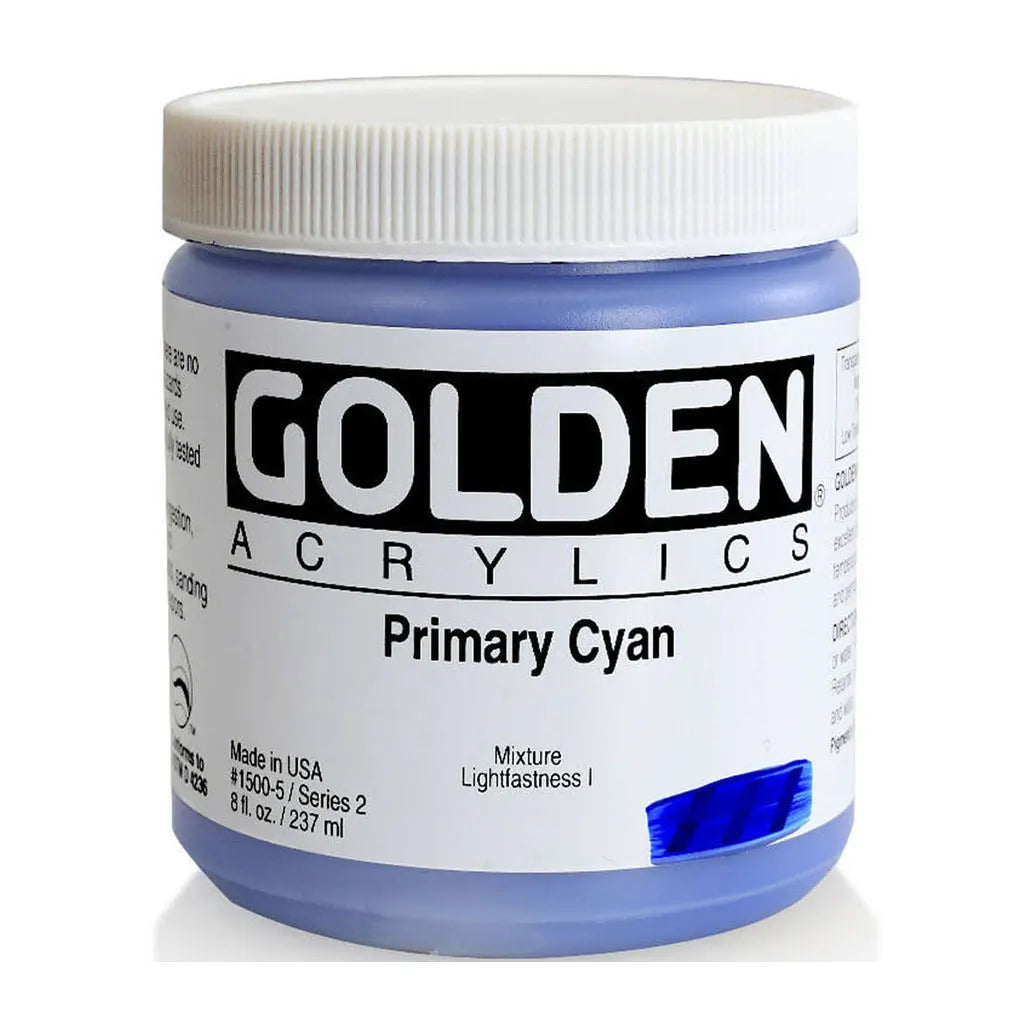 Golden Heavy Body Acrylic 8oz Primary Cyan S2