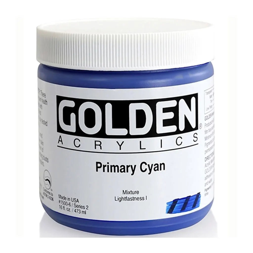 Golden Heavy Body Acrylic 16oz Primary Cyan S2