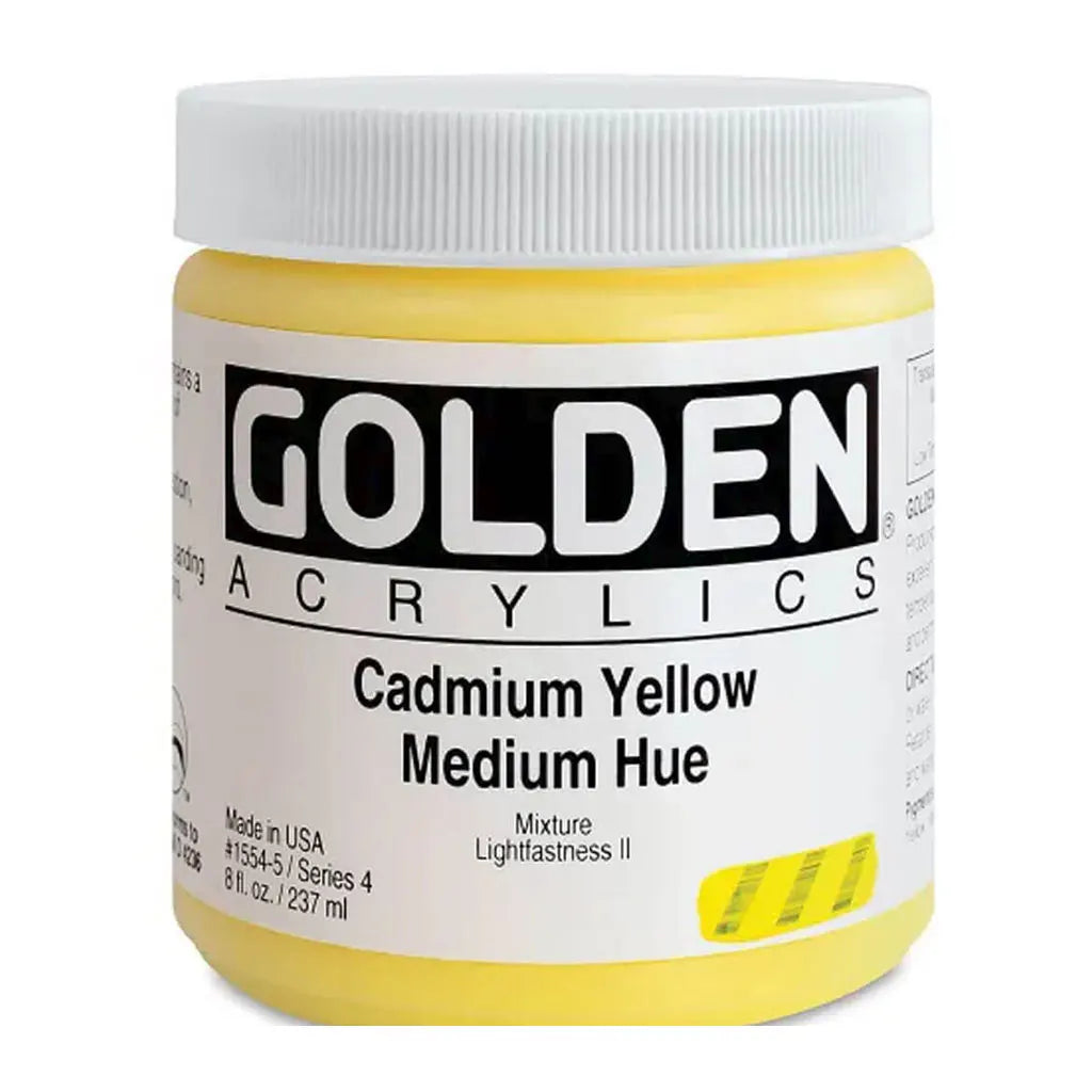 Golden Heavy Body Acrylic 8oz Cadmium Yellow Medium Hue S4