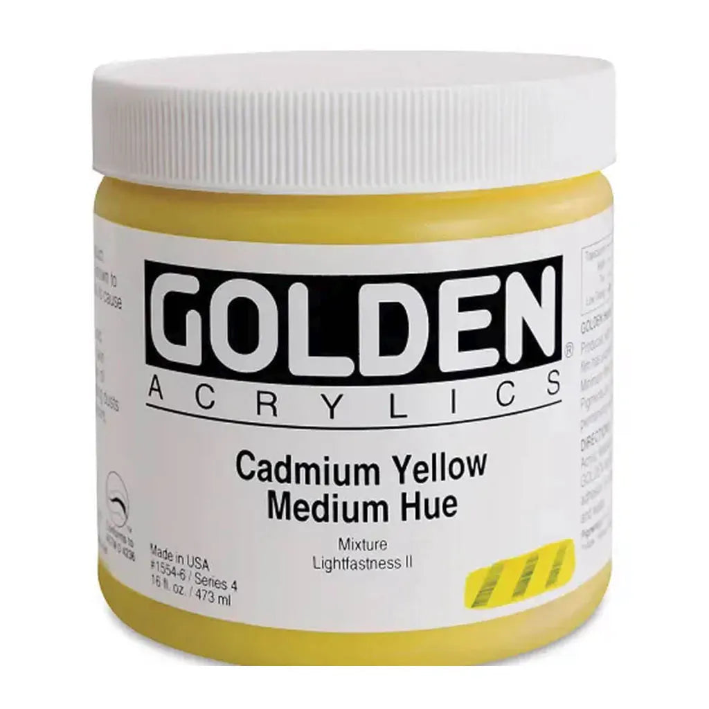 Golden Heavy Body Acrylic 16oz Cadmium Yellow Medium Hue S4