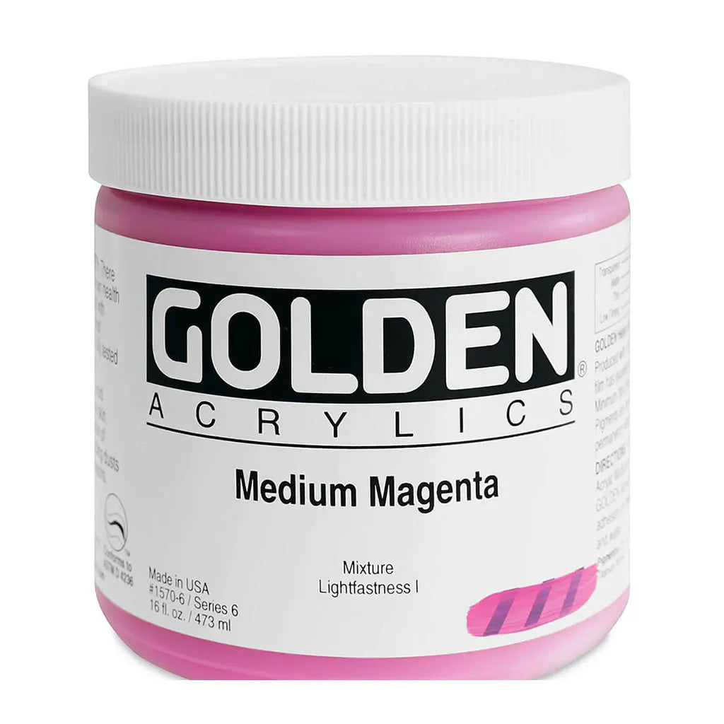 Golden Heavy Body Acrylic 16oz Medium Magenta S6