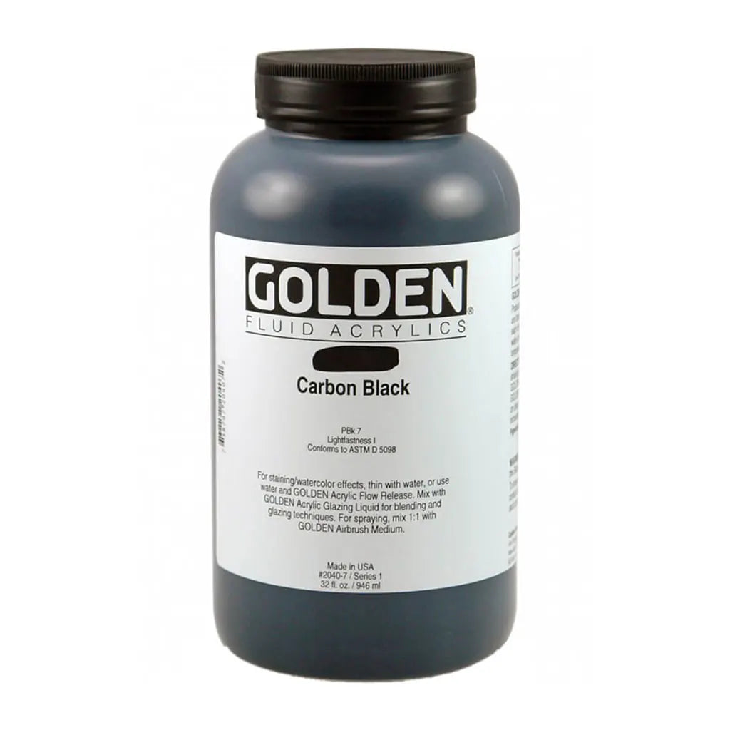 Golden Fluid Acrylic 32oz Carbon Black S1