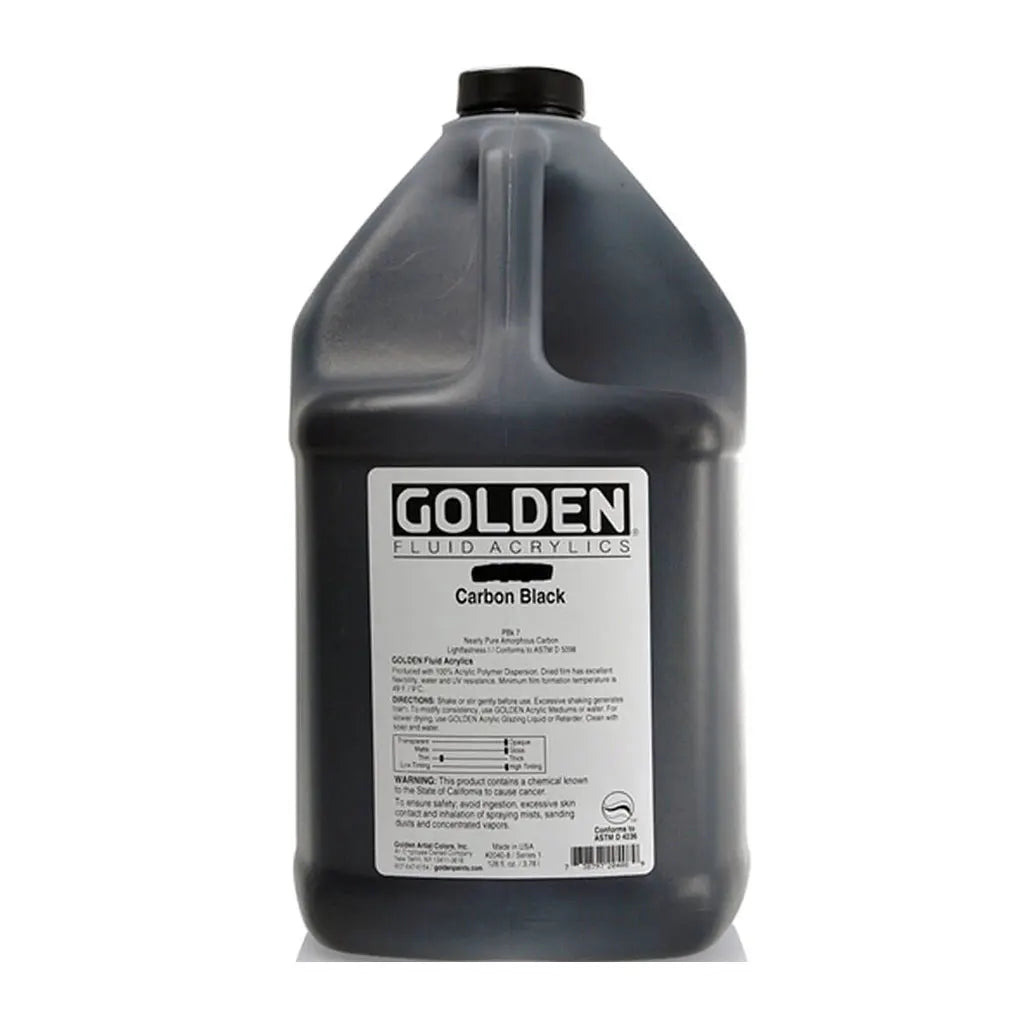 Golden Fluid Acrylic 128oz Carbon Black S1