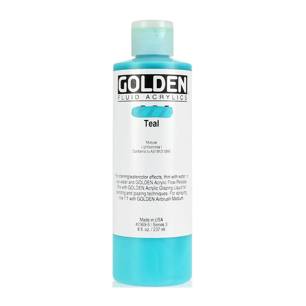 Golden Fluid Acrylic 8oz Teal S3