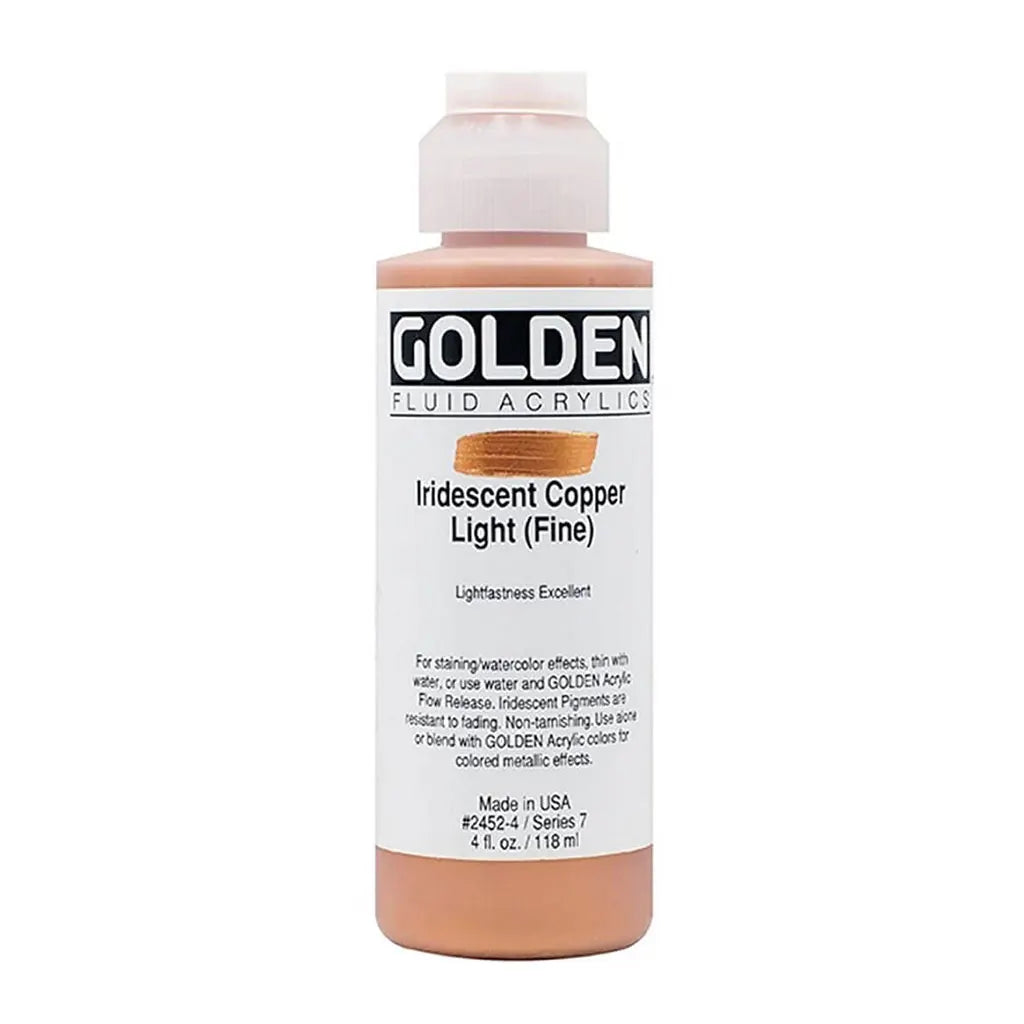 Golden Fluid Acrylic 4oz Irid. Copper Light (Fine) S7
