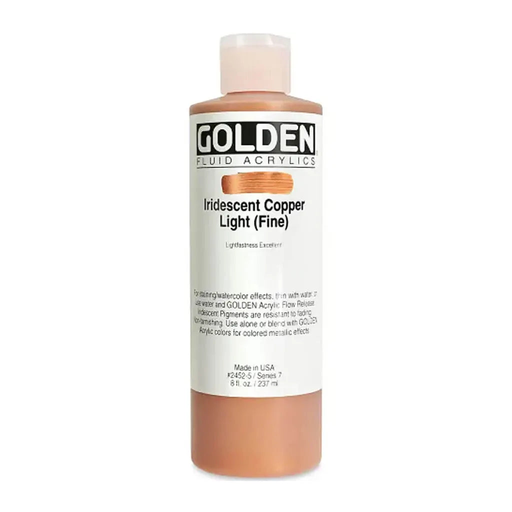 Golden Fluid Acrylic 8oz Irid. Copper Light (Fine) S7
