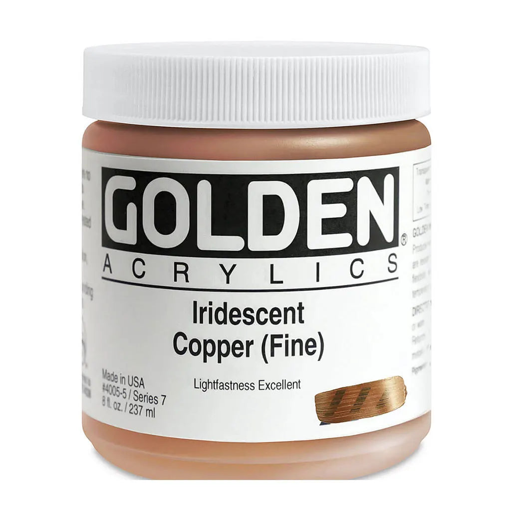 Golden Heavy Body Acrylic 8oz Iridescent Copper (Fine) S7