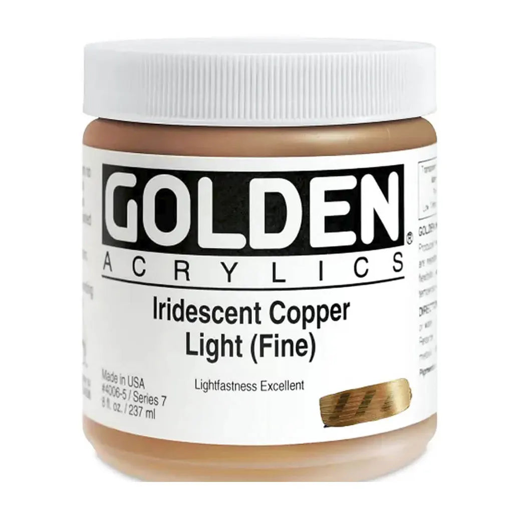 Golden Heavy Body Acrylic 8oz Iridescent Copper Light (Fine) S7