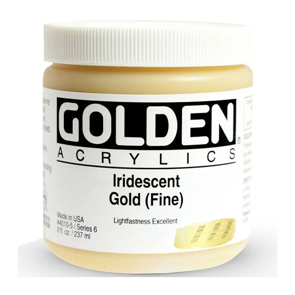 Golden Heavy Body Acrylic 8oz Iridescent Gold (Fine) S6