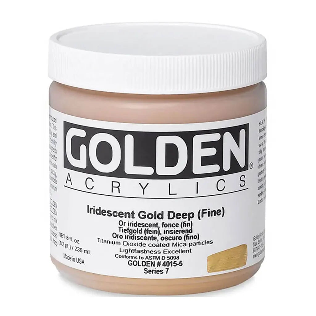 Golden Heavy Body Acrylic 8oz Iridescent Gold Deep (Fine) S7