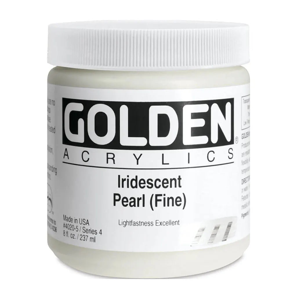 Golden Heavy Body Acrylic 8oz Iridescent Pearl (Fine) S4