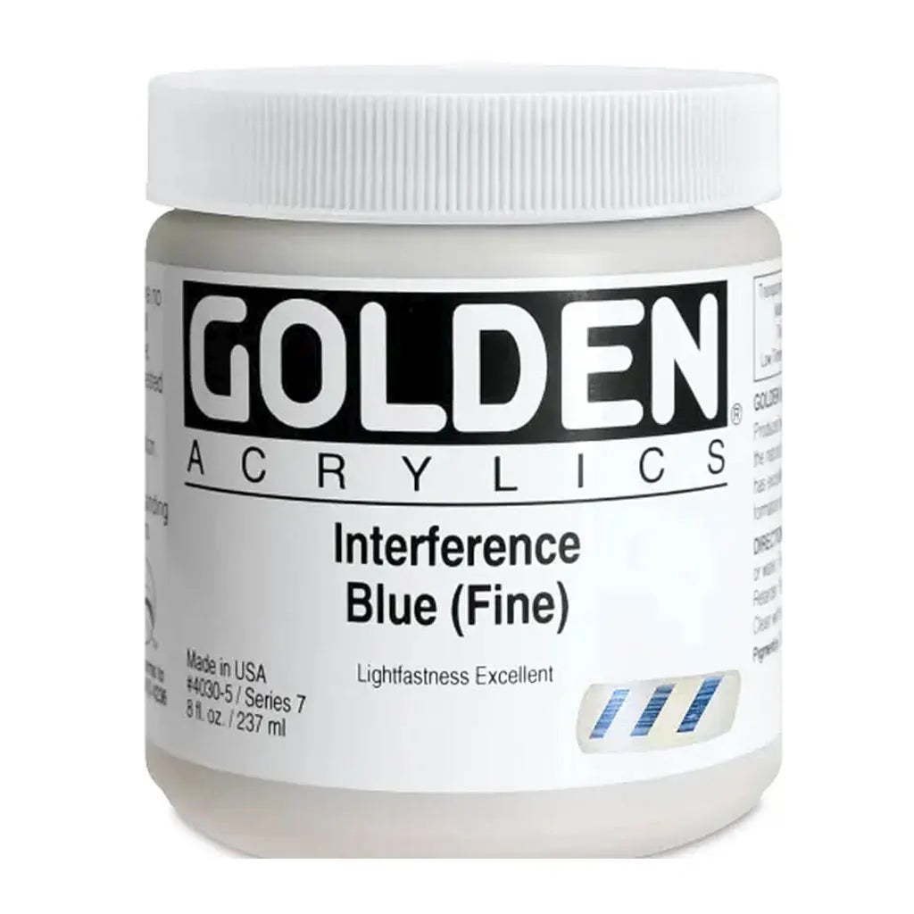 Golden Heavy Body Acrylic 8oz Interference Blue (Fine) S7