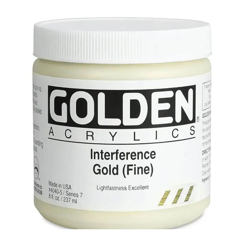 Golden Heavy Body Acrylic 8oz Interference Gold (Fine) S7