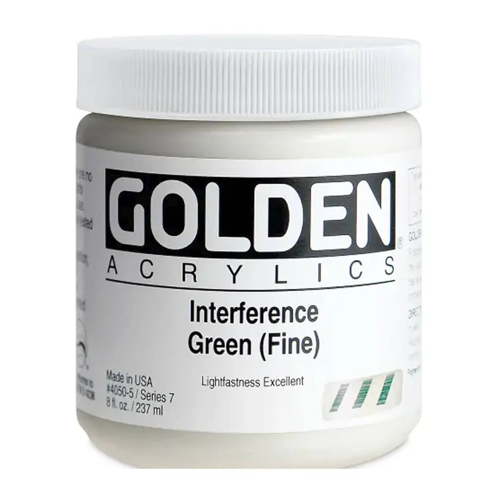 Golden Heavy Body Acrylic 8oz Interference Green (Fine) S7