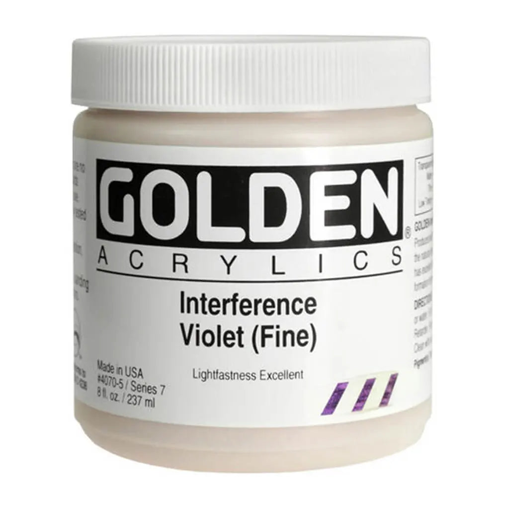 Golden Heavy Body Acrylic 8oz Interference Violet (Fine) S7