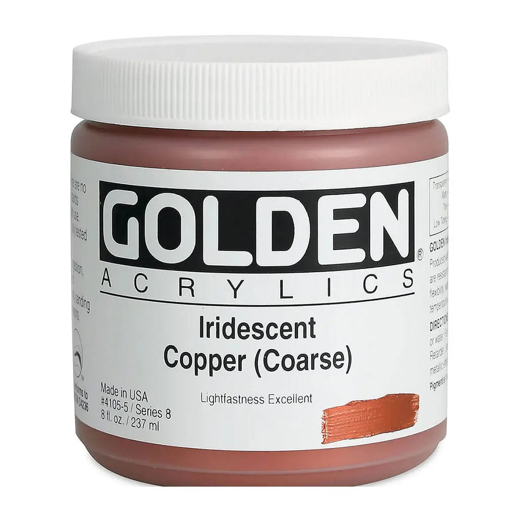 Golden Heavy Body Acrylic 8oz Iridescent Copper (Coarse) S8