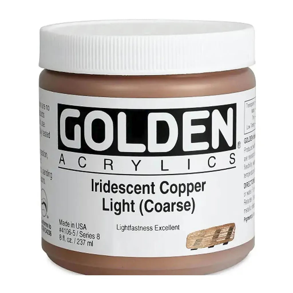 Golden Heavy Body Acrylic 8oz Iridescent Copper Light (Coarse) S8