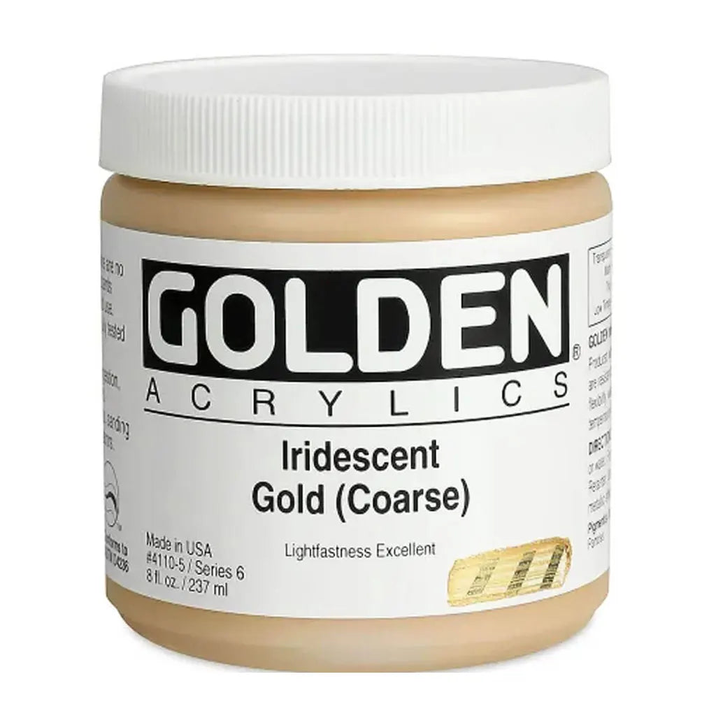Golden Heavy Body Acrylic 8oz Iridescent Gold (Coarse) S6