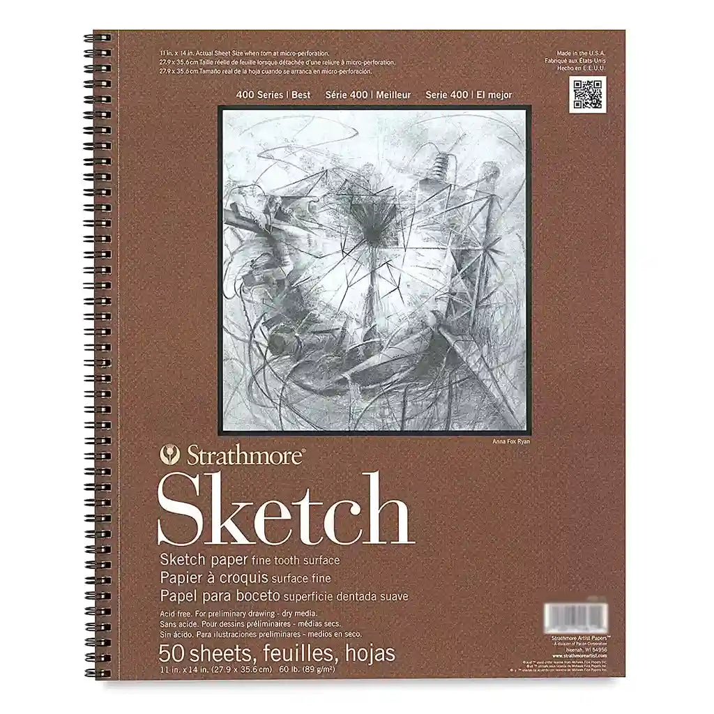Sketch Paper Pad Wirebound 400 Series 11in x 14in 50 Sheets