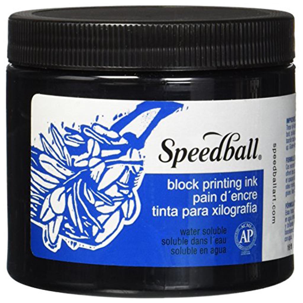 Speedball 3700 Water-Soluble Block Printing Ink – Bold Color with Satin Finish