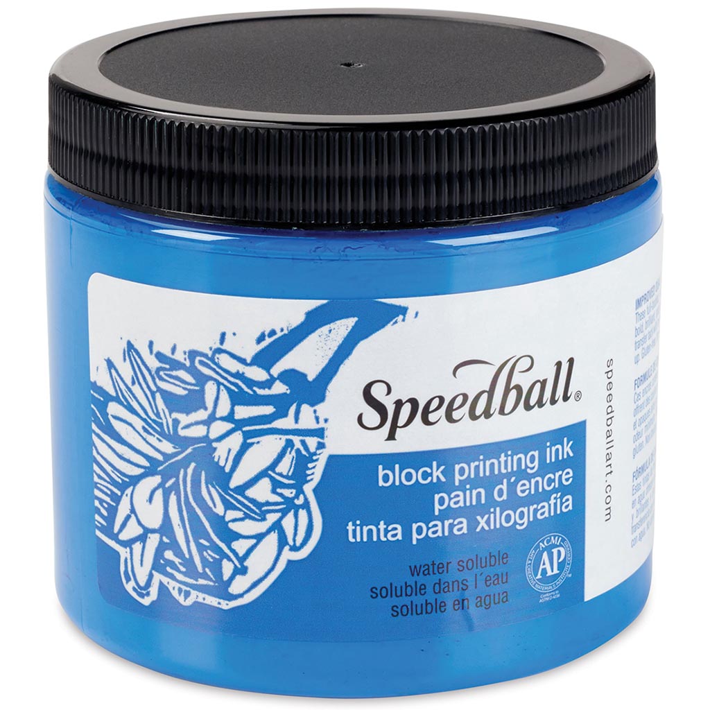Water-Soluble Block Printing Ink 16oz, Blue