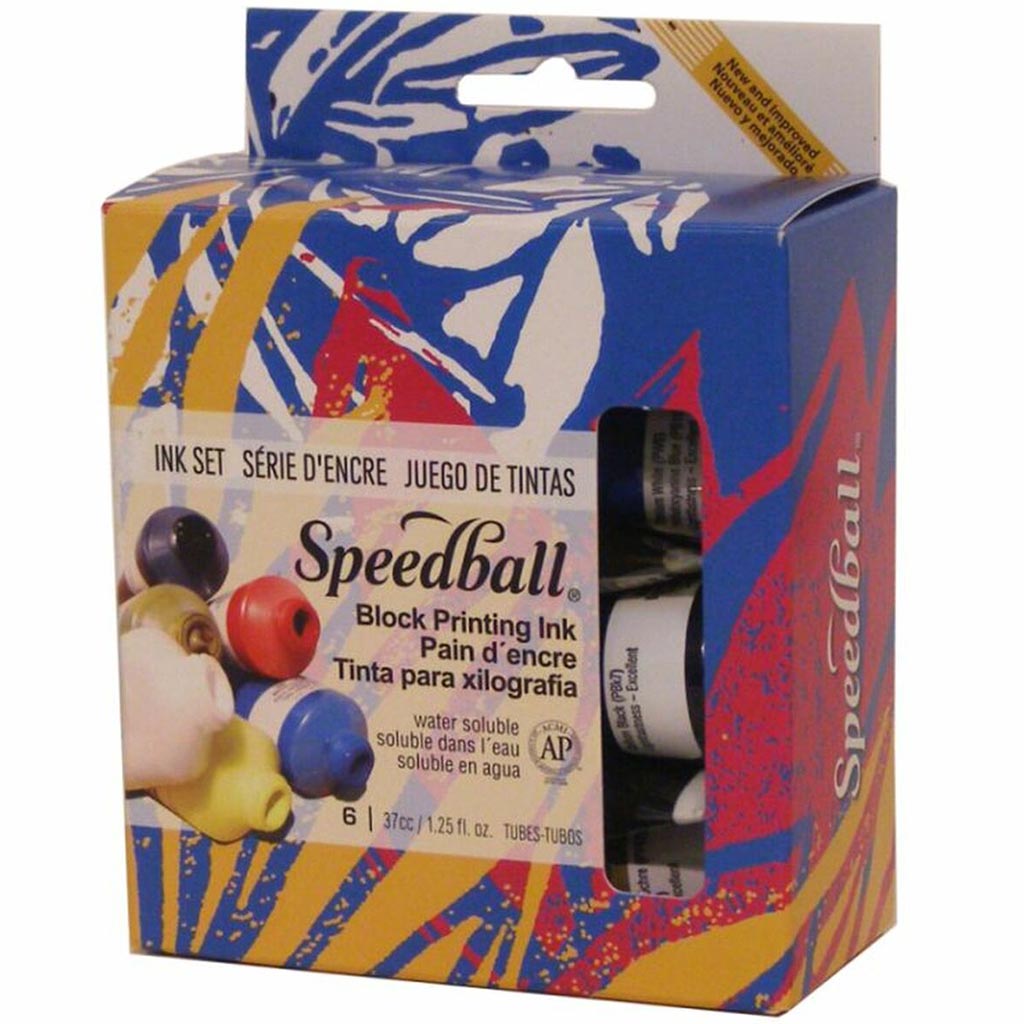 Block Printing Inks Starter, Set of 6, 1.25oz