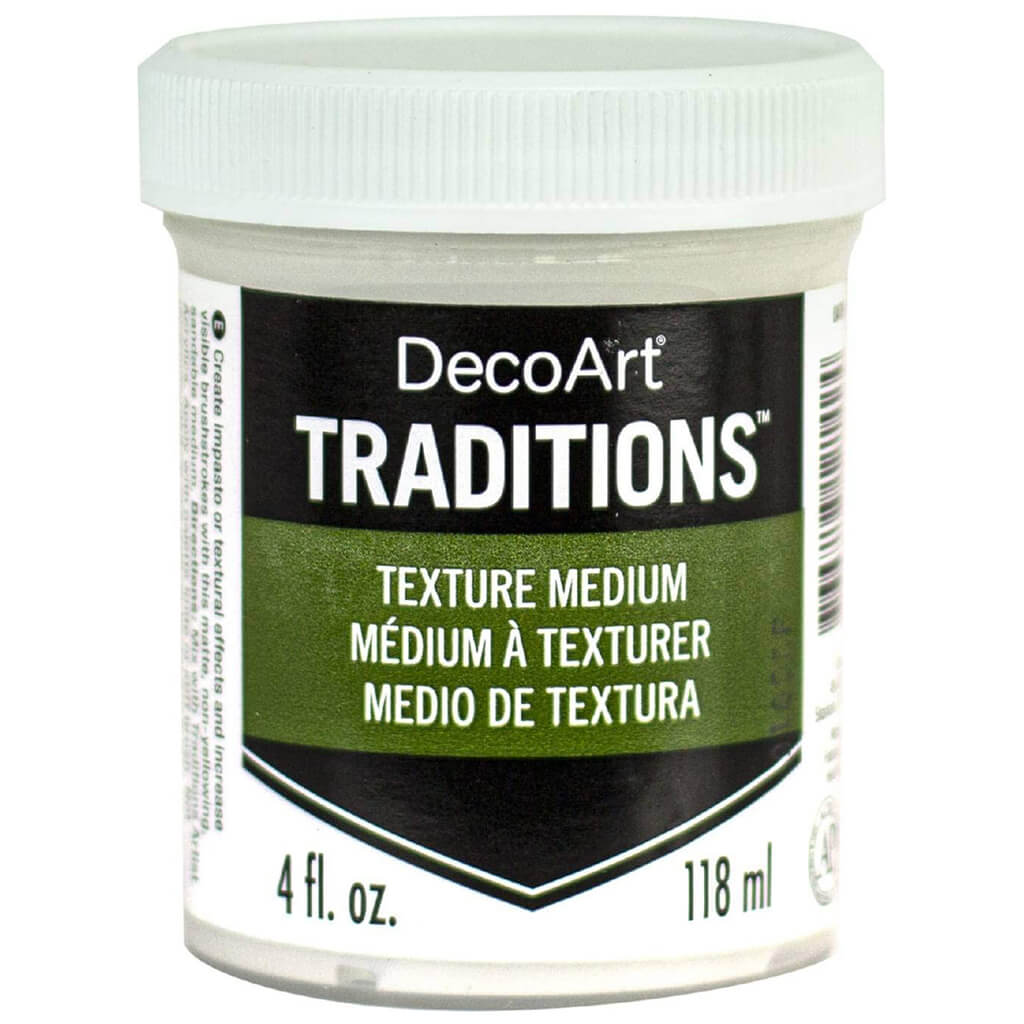 Decoart Traditions Artist Acrylic Textured Medium 4oz, White