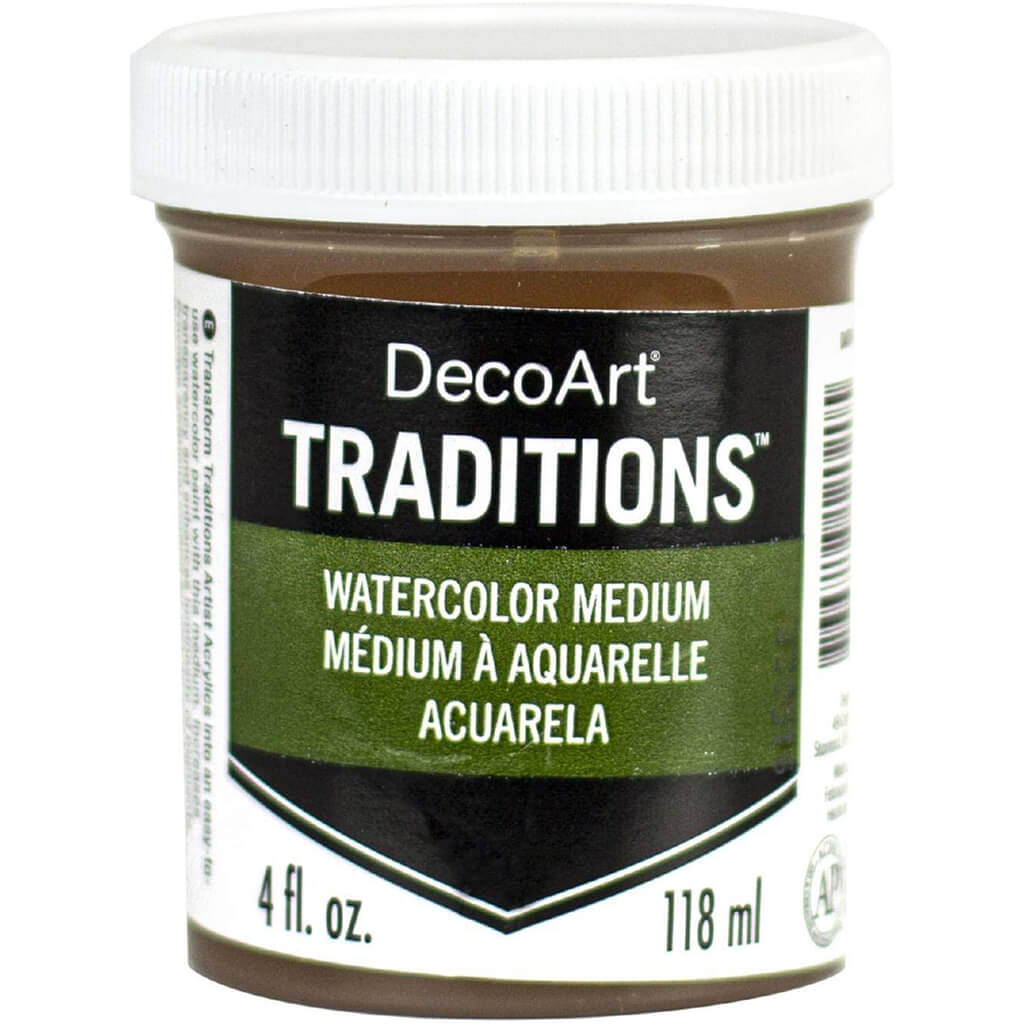 Decoart Traditions Artist Acrylic  Watercolor Medium 4oz, Brown