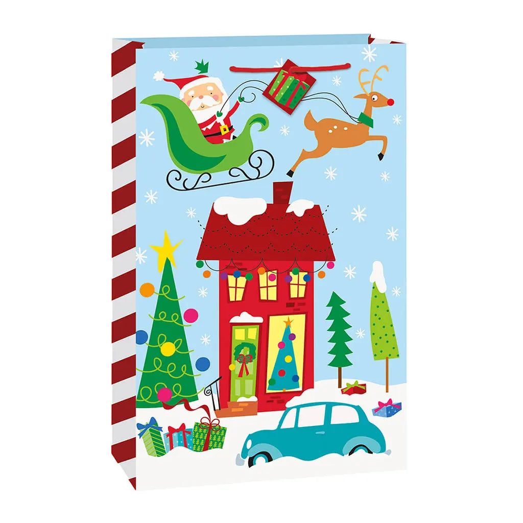Colorful Santa Gift Bag Jumbo