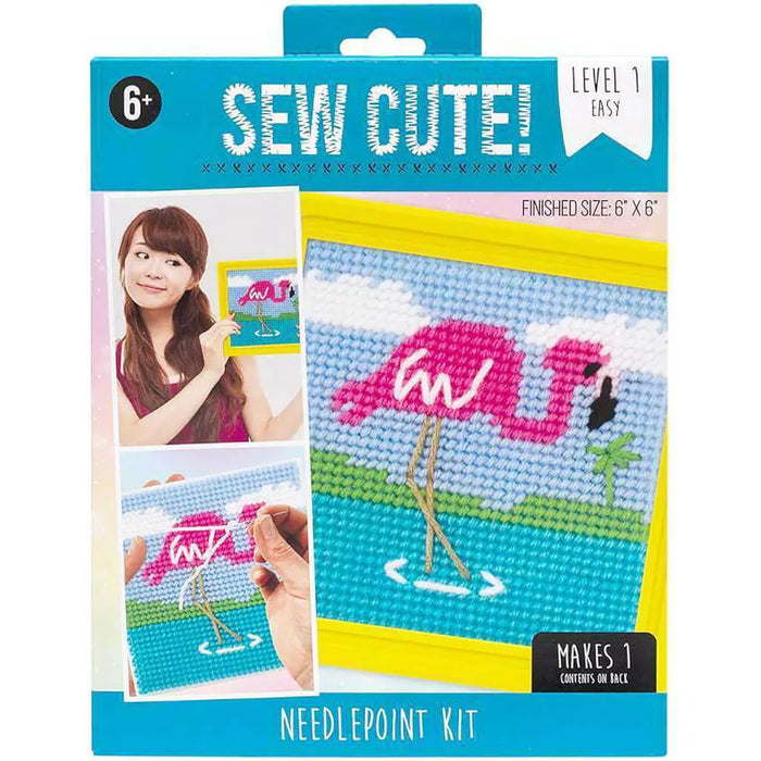 Sew Cute Needlepoint Flamingo