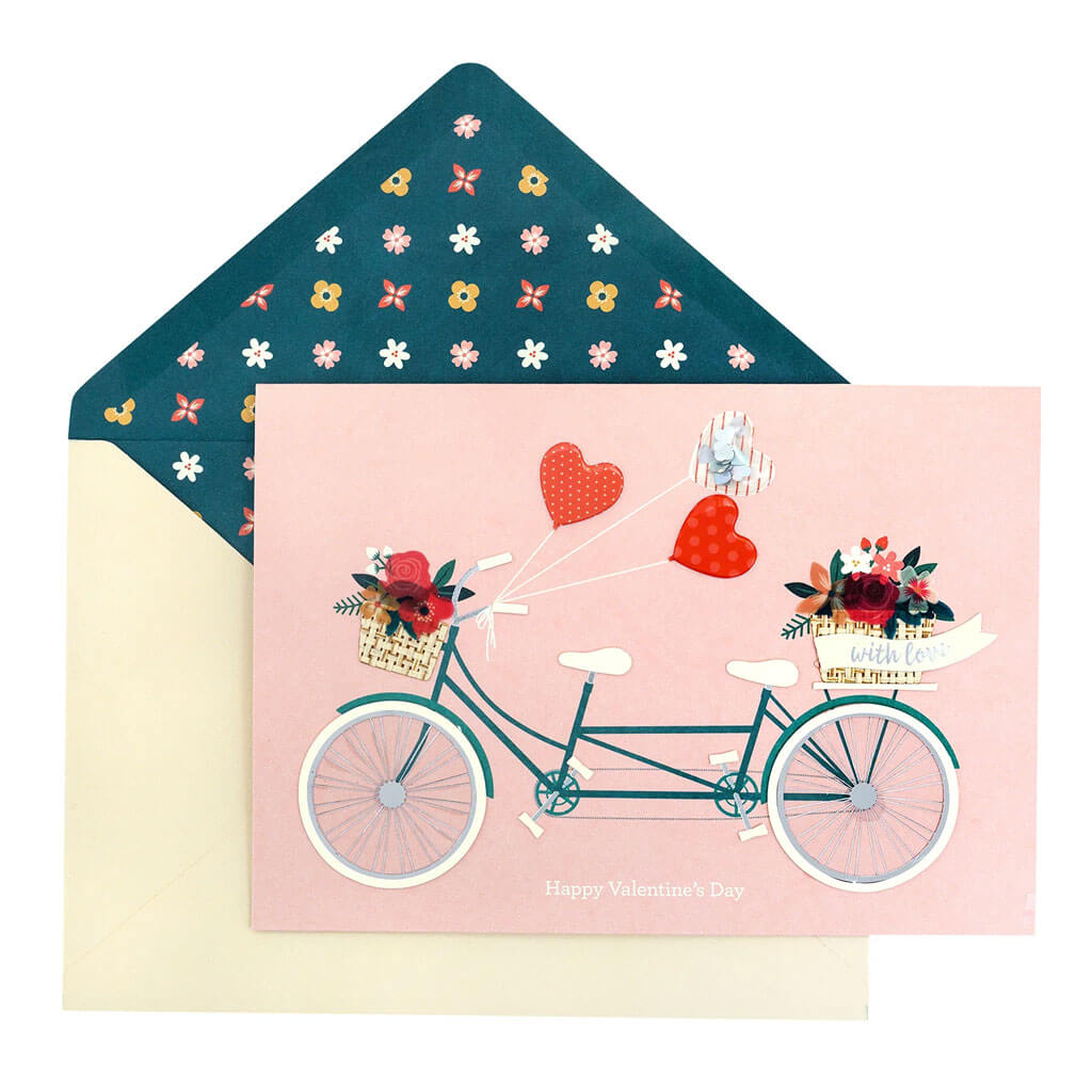 Valentines Bicycle Greeting Card